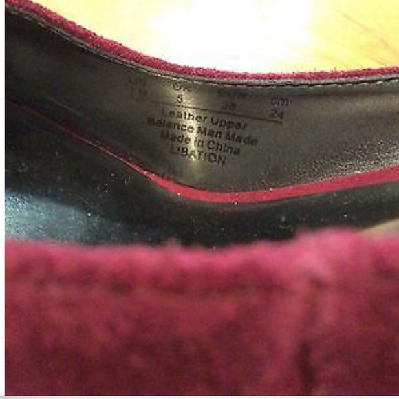 CARLOS SANTANA Burgundy SUEDE Bow Stiletto SHOES 7 - Picture 10 of 13